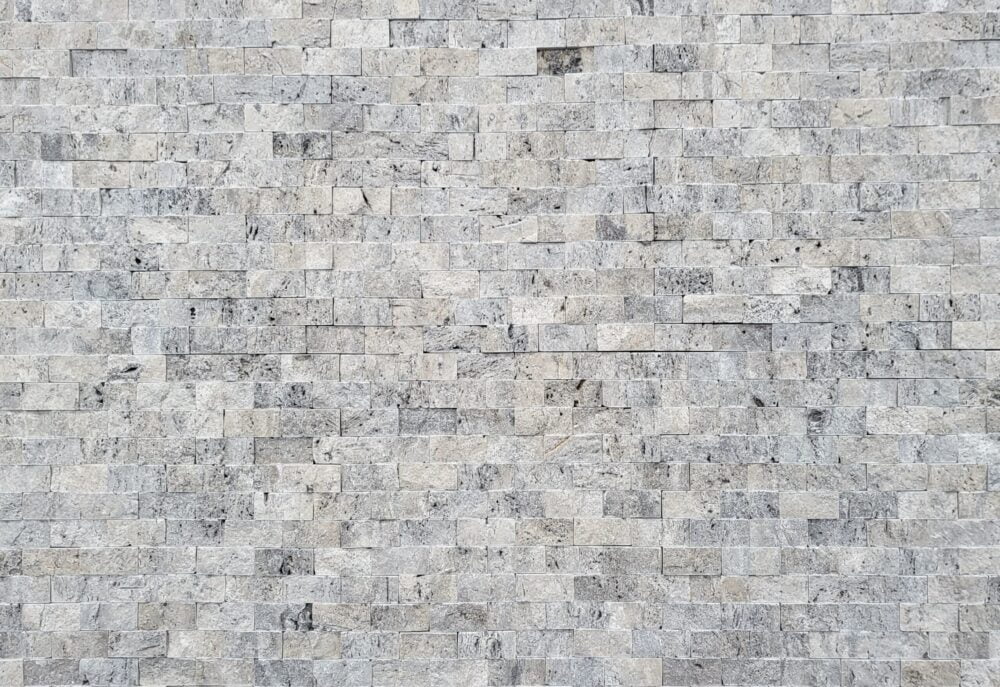 Silver 1x2 Split Face Wall Covering by Noda Stone Inc