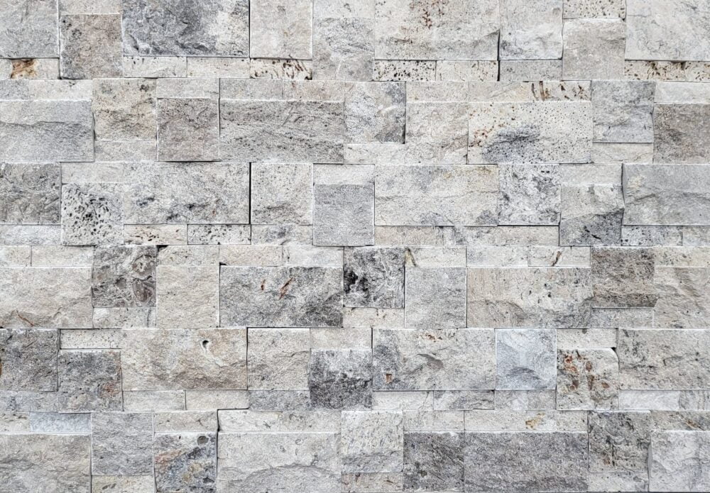 Silver Mini Panel Split Face Wall Covering by Noda Stone Inc